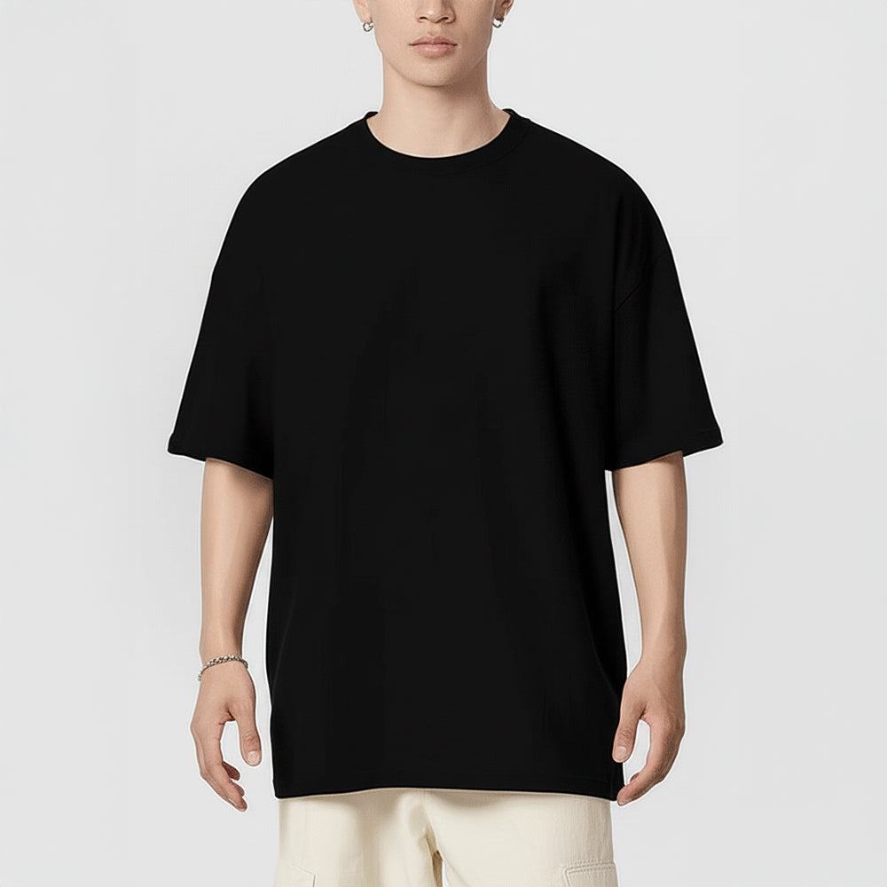 Men's Solid T-shirts - Black