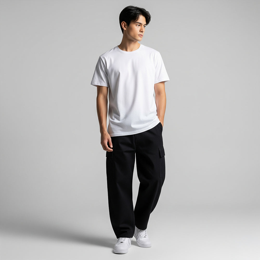 Men's Solid T-shirts - White S
