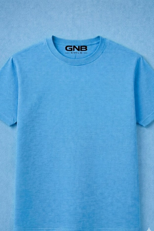 Men's Urban Elite Vibe Oversized Heavy Cotton T-Shirt – Sky Blue