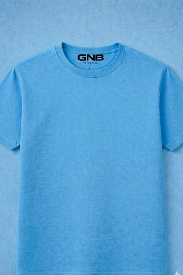 Men's Urban Elite Vibe Oversized Heavy Cotton T-Shirt – Sky Blue