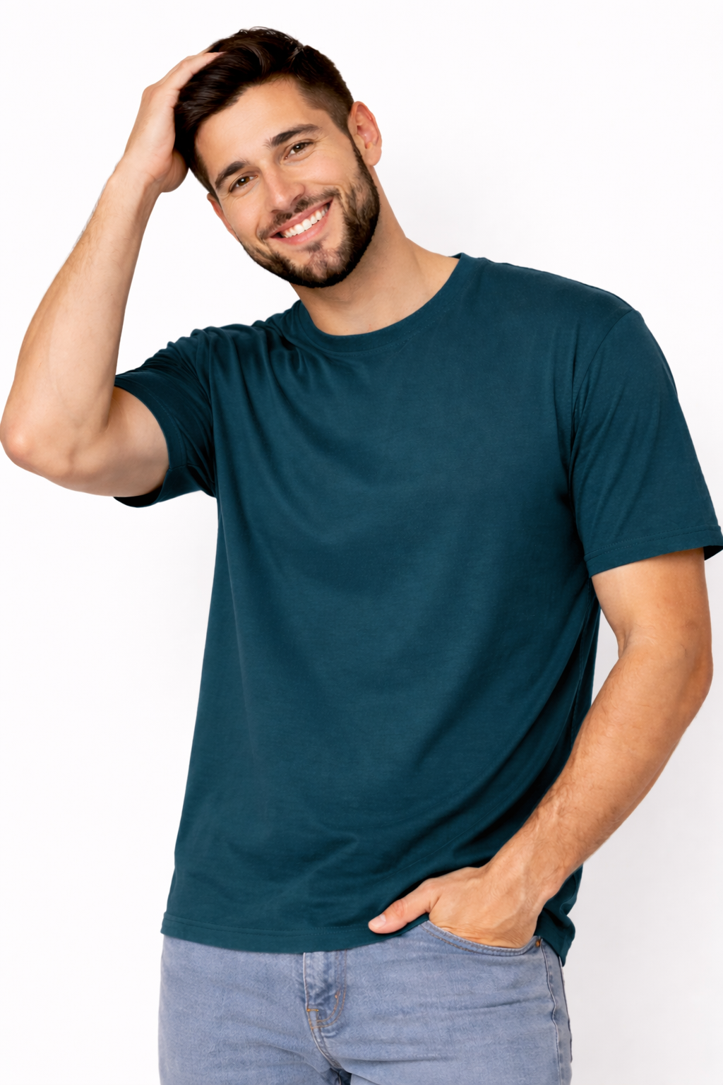 Men’s T-Shirt – Verdant Flow Oversized (Deep teal)