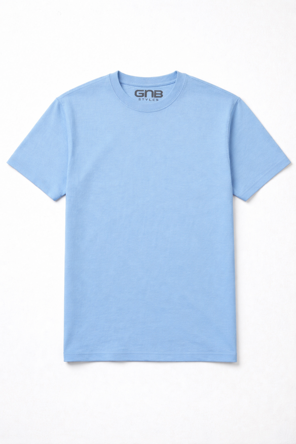 Men’s Urban Elite Vibe Oversized Heavy Cotton T-Shirt – Sky Blue