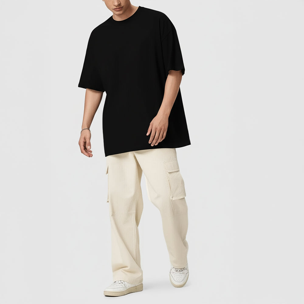 Men's Solid T-shirts - Black