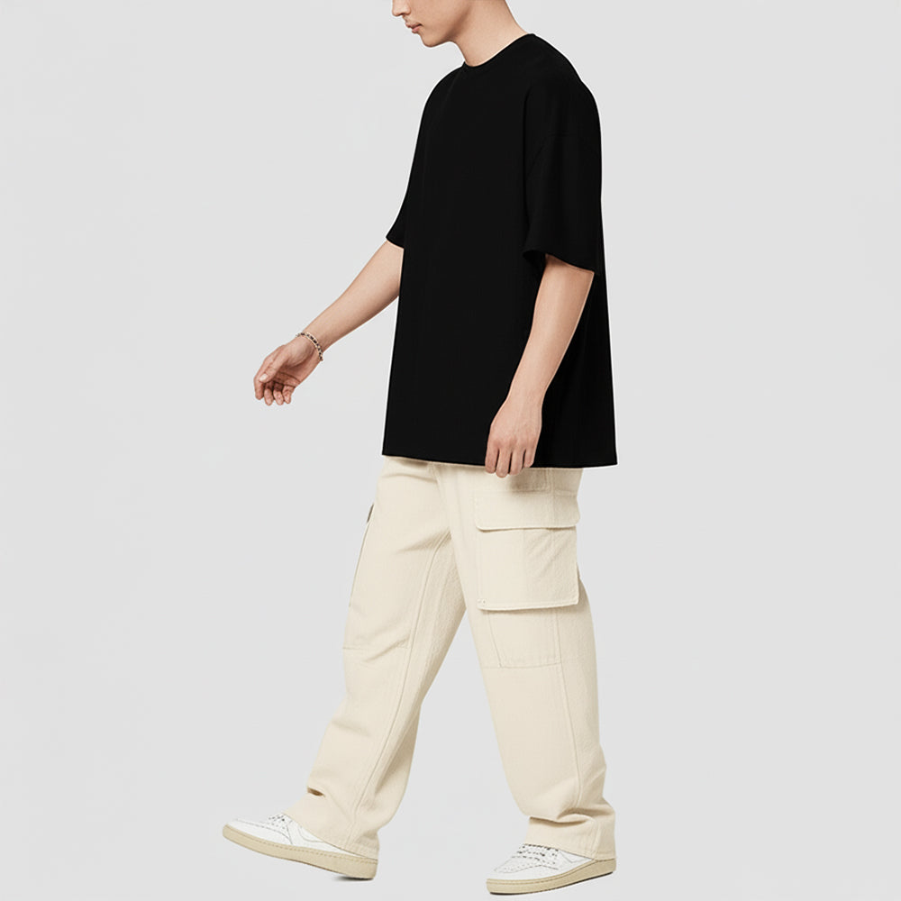 Men's Solid T-shirts - Black