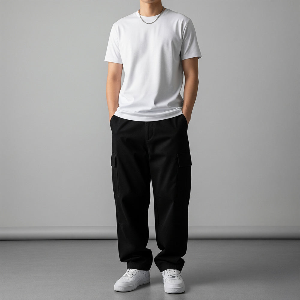 Men's Solid T-shirts - White