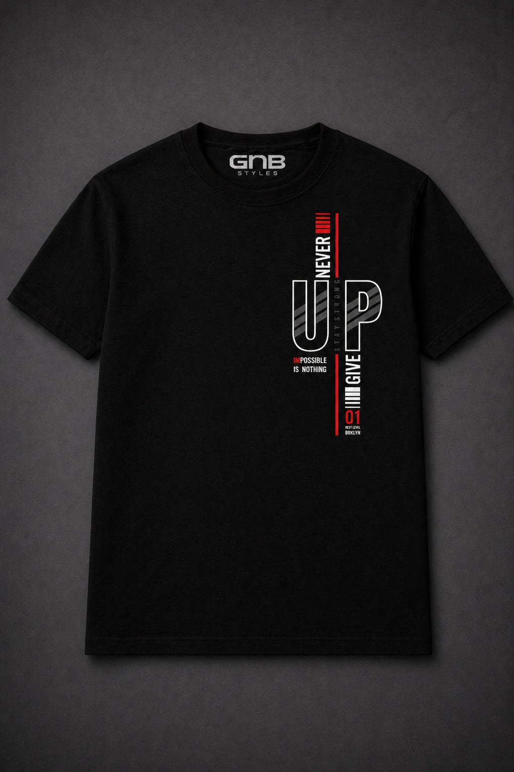GNB “Relentless Line” Oversized Tee – Black