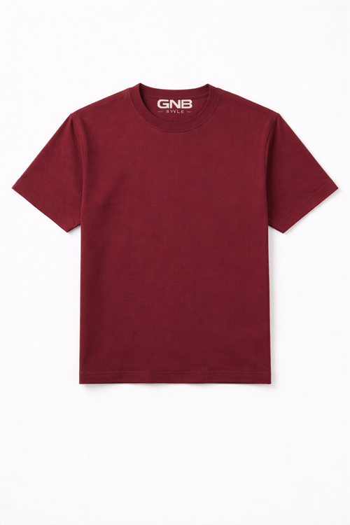 Men’s T-Shirt – GNB Royal Maroon Oversized Heavy Tee