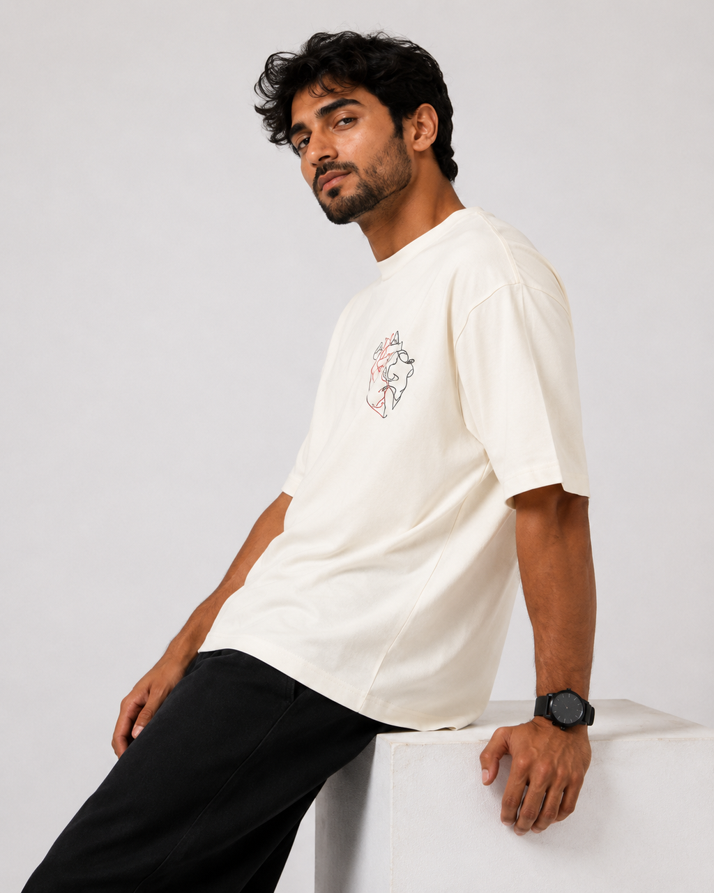 Premium 240 GSM Oversized T-Shirt – 100% Cotton | Relaxed Streetwear Fit