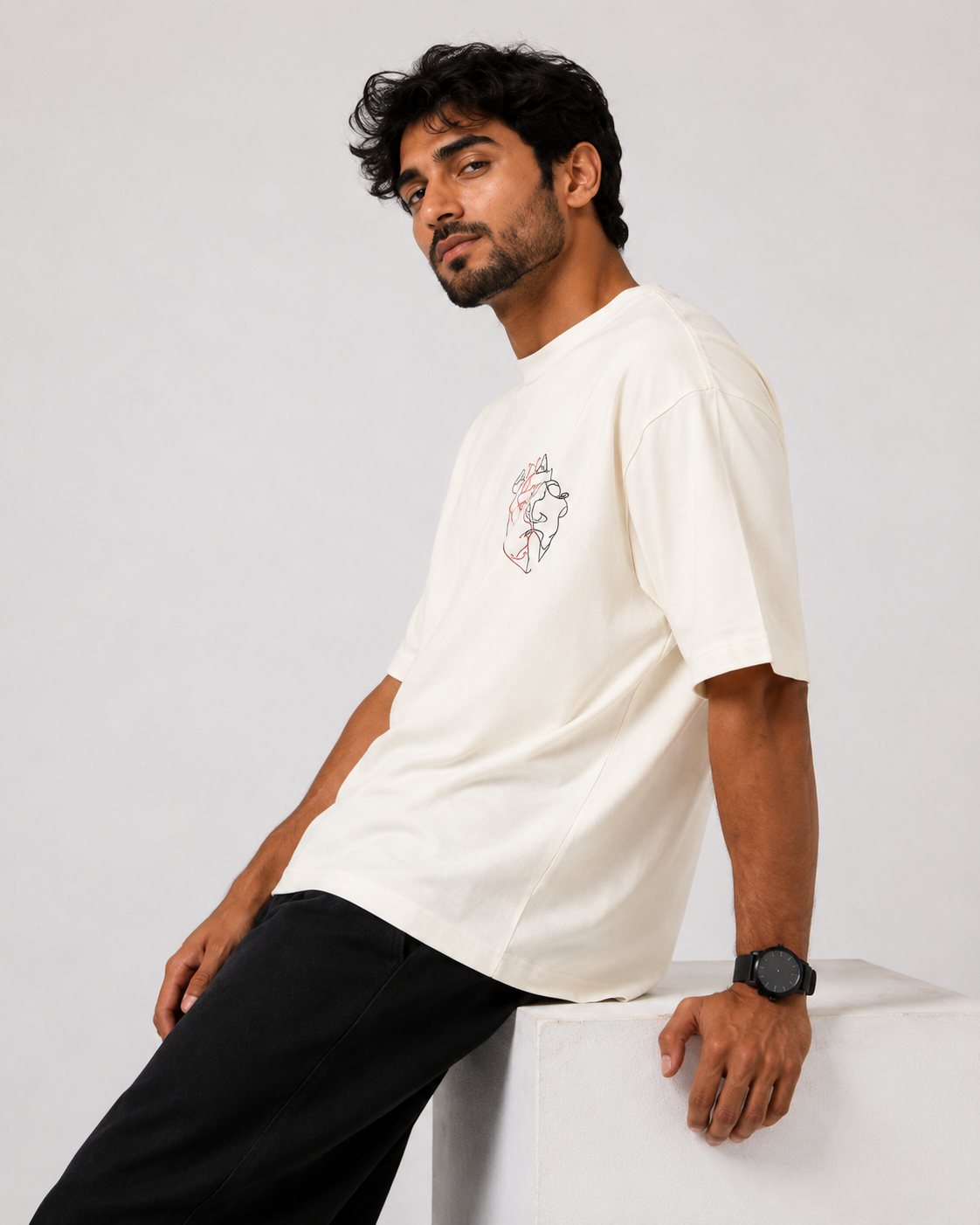 Premium 240 GSM Oversized T-Shirt – 100% Cotton | Relaxed Streetwear Fit