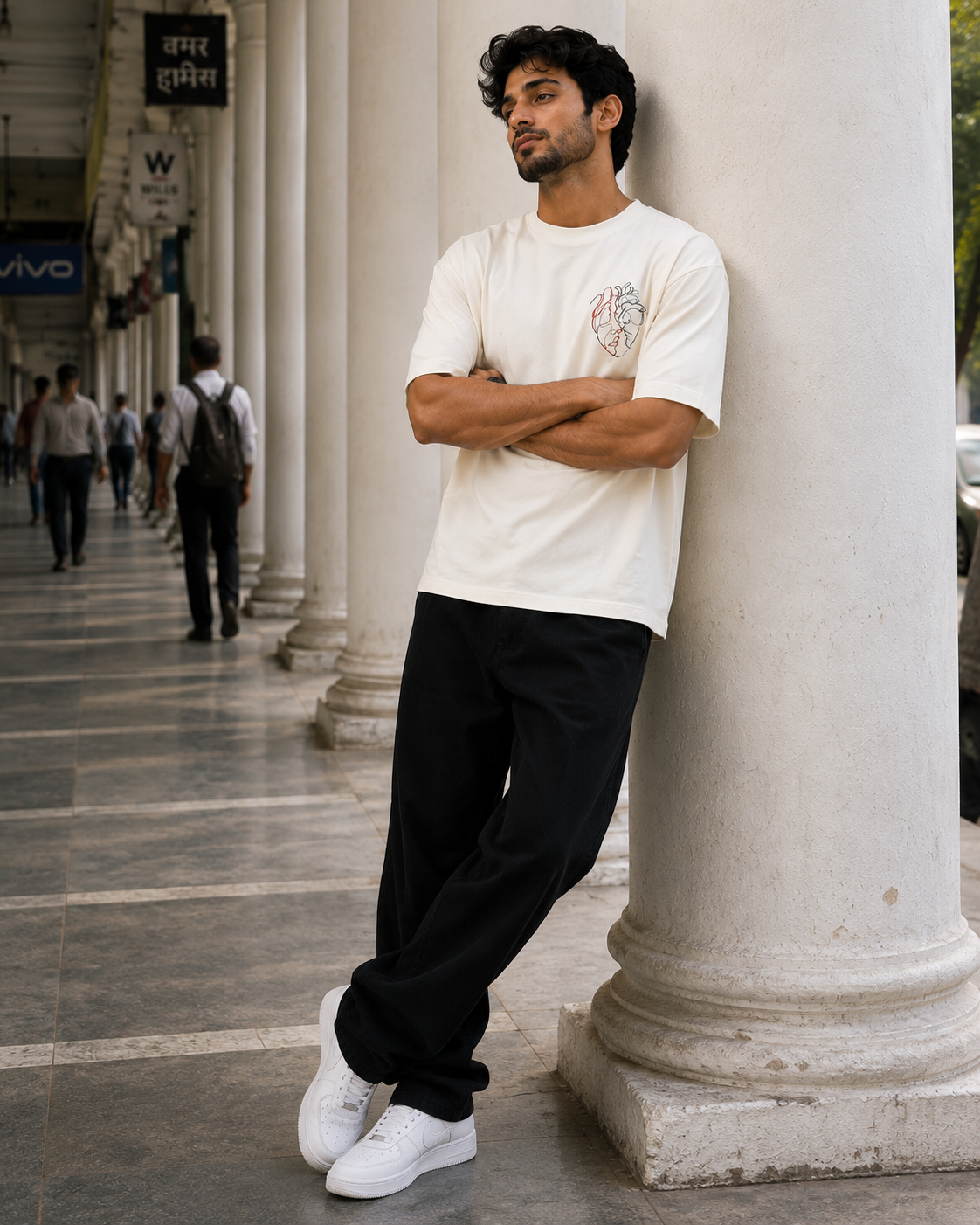 Premium 240 GSM Oversized T-Shirt – 100% Cotton | Relaxed Streetwear Fit