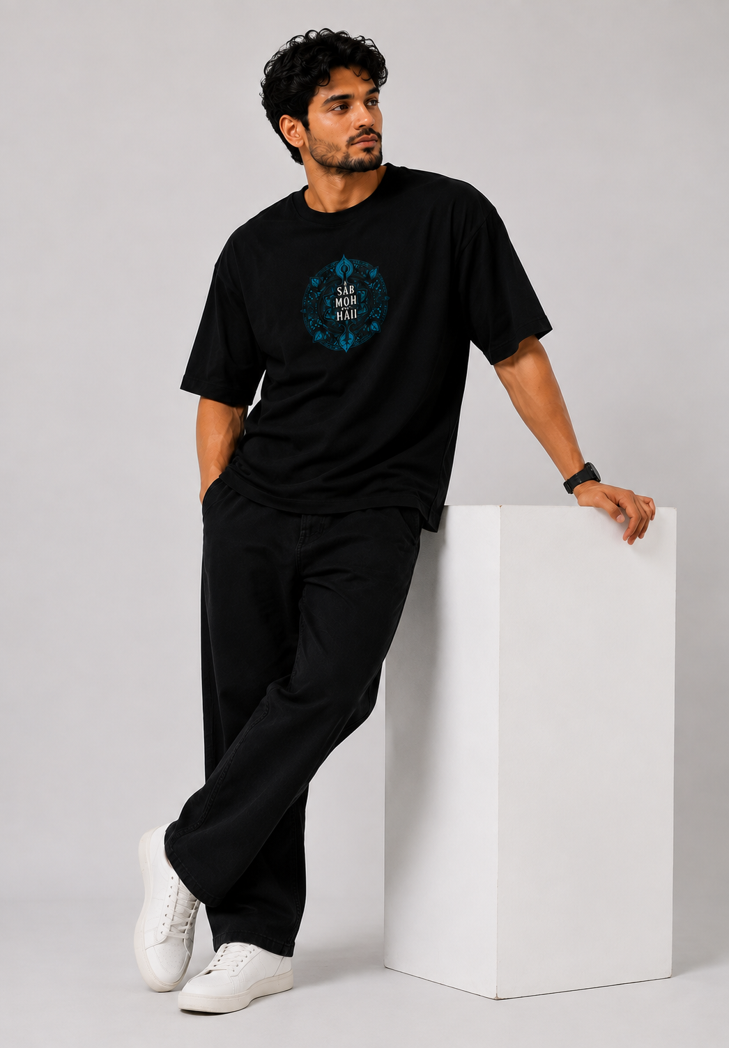 Sab Moh Maya Hai Oversized T-Shirt – Premium 240 GSM Cotton | Unisex Streetwear
