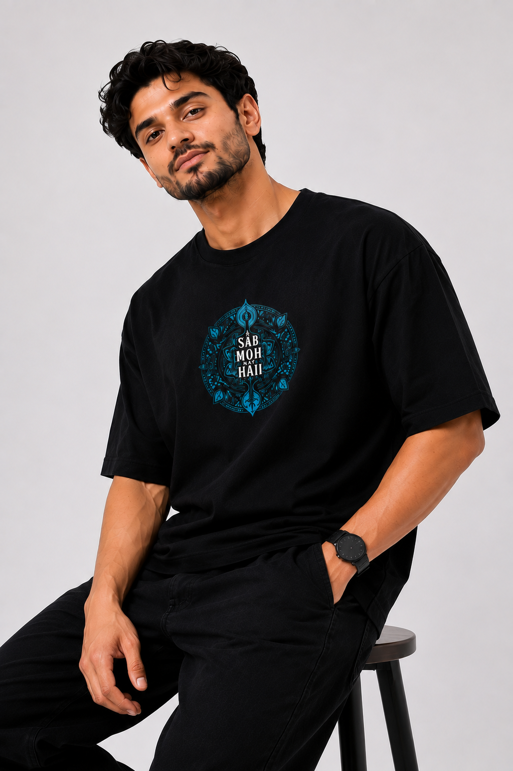 Sab Moh Maya Hai Oversized T-Shirt – Premium 240 GSM Cotton | Unisex Streetwear