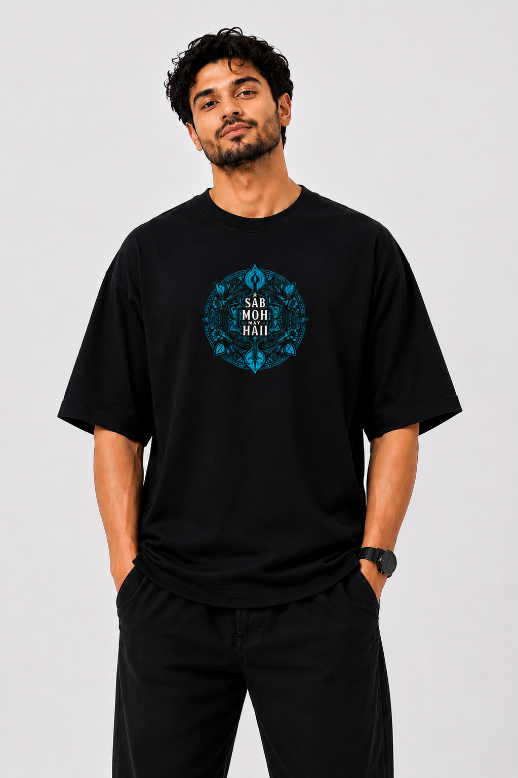 Sab Moh Maya Hai Oversized T-Shirt – Premium 240 GSM Cotton | Unisex Streetwear