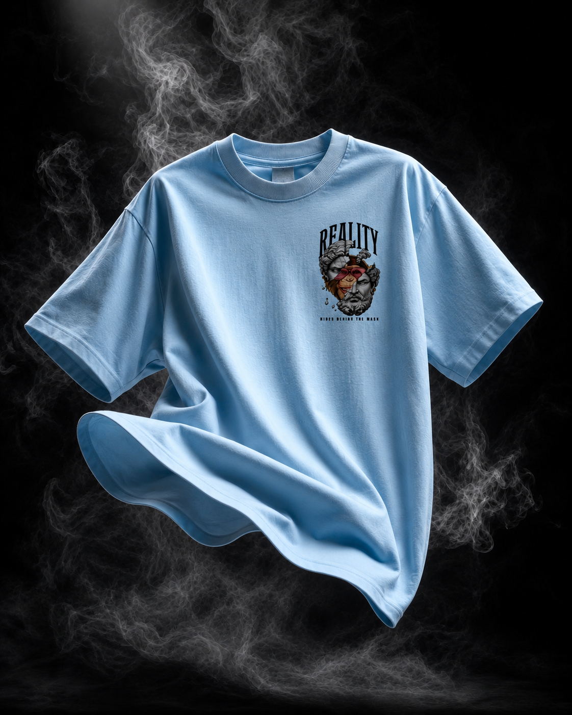 GNB Reality Oversized Heavyweight T-Shirt – Sky Blue