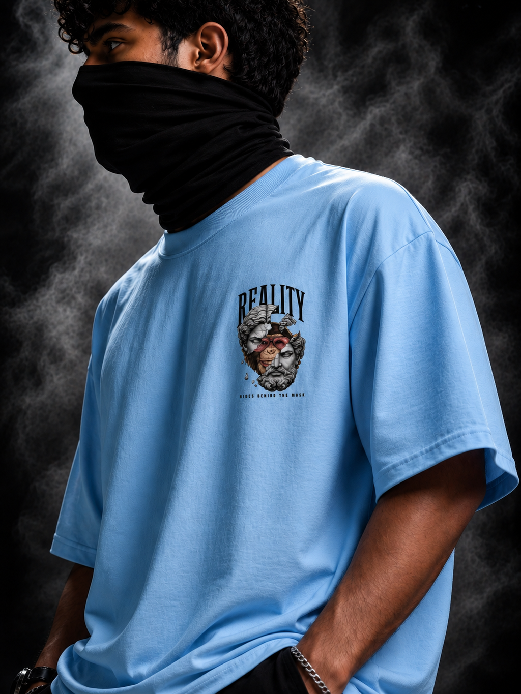 GNB Reality Oversized Heavyweight T-Shirt – Sky Blue