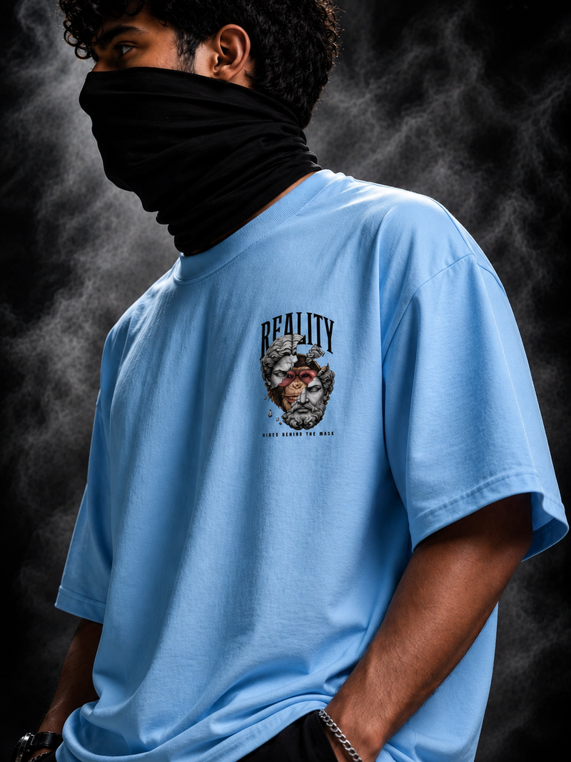 GNB Reality Oversized Heavyweight T-Shirt – Sky Blue