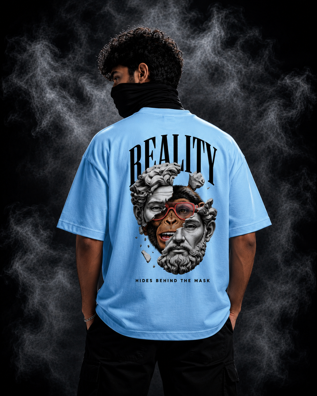 GNB Reality Oversized Heavyweight T-Shirt – Sky Blue
