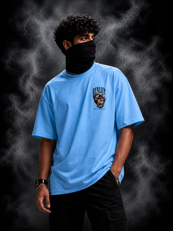 GNB Reality Oversized Heavyweight T-Shirt – Sky Blue
