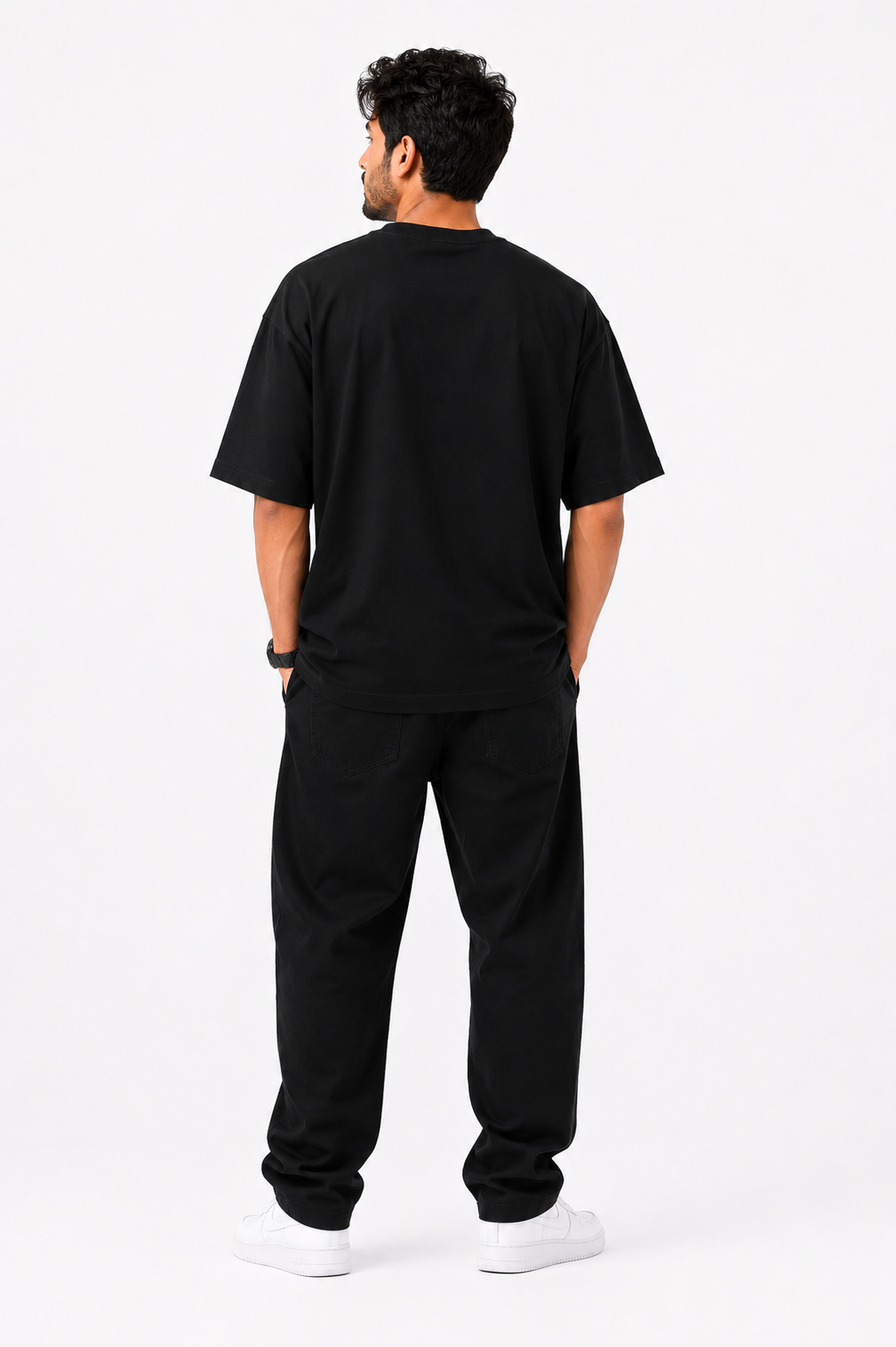 Naruto Eyes Oversized T-Shirt | 240 GSM Heavyweight Cotton | Relaxed Fit | Black