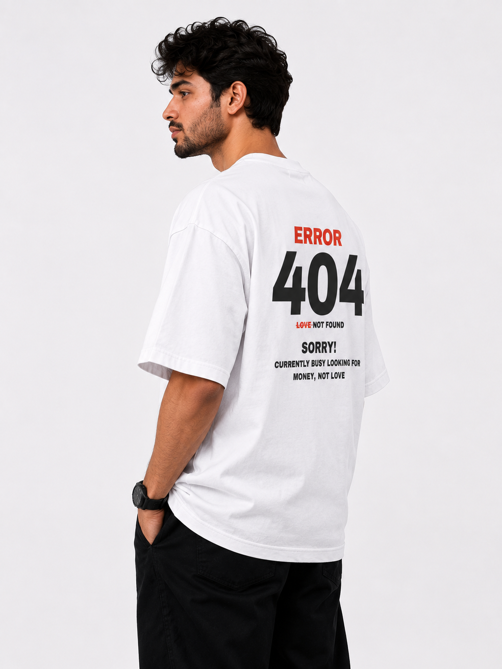 ERROR 404 – Love Not Found Oversized T-Shirt