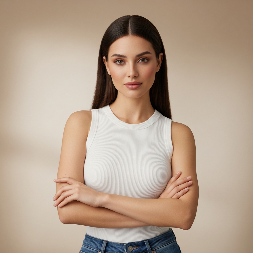 Women's Solid Sleeveless Top - White S