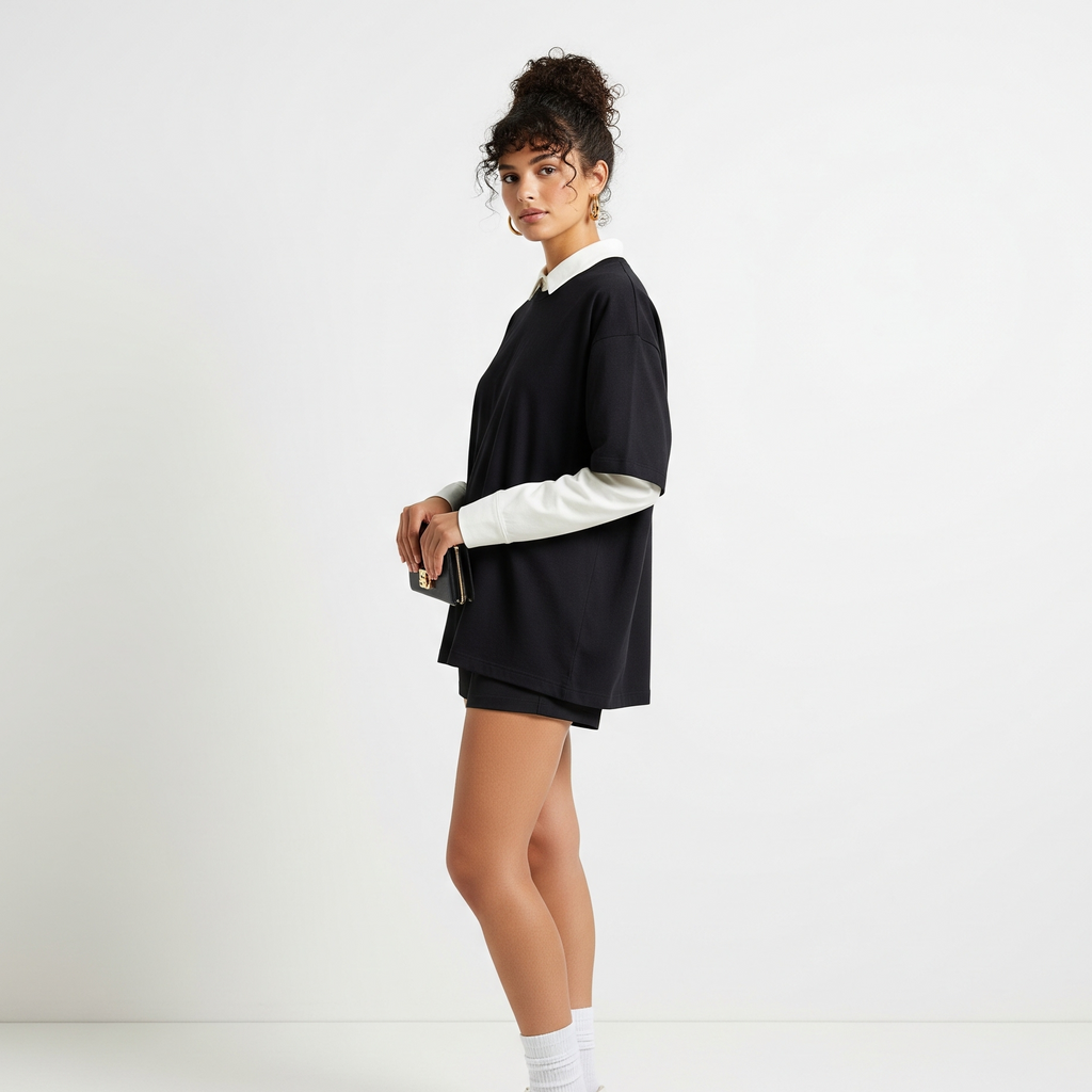 Women's Solid T-shirts - Black
