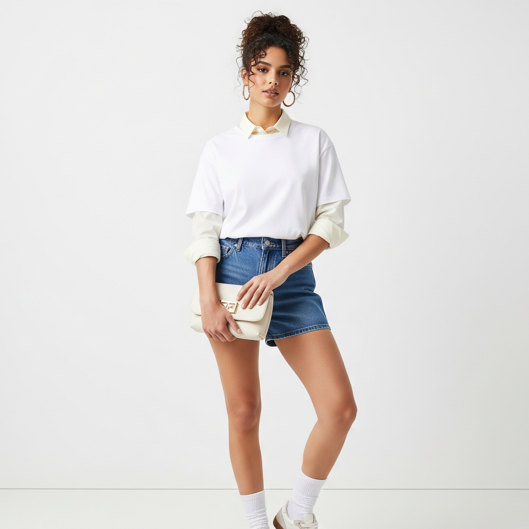 Women's Solid T-shirts - White