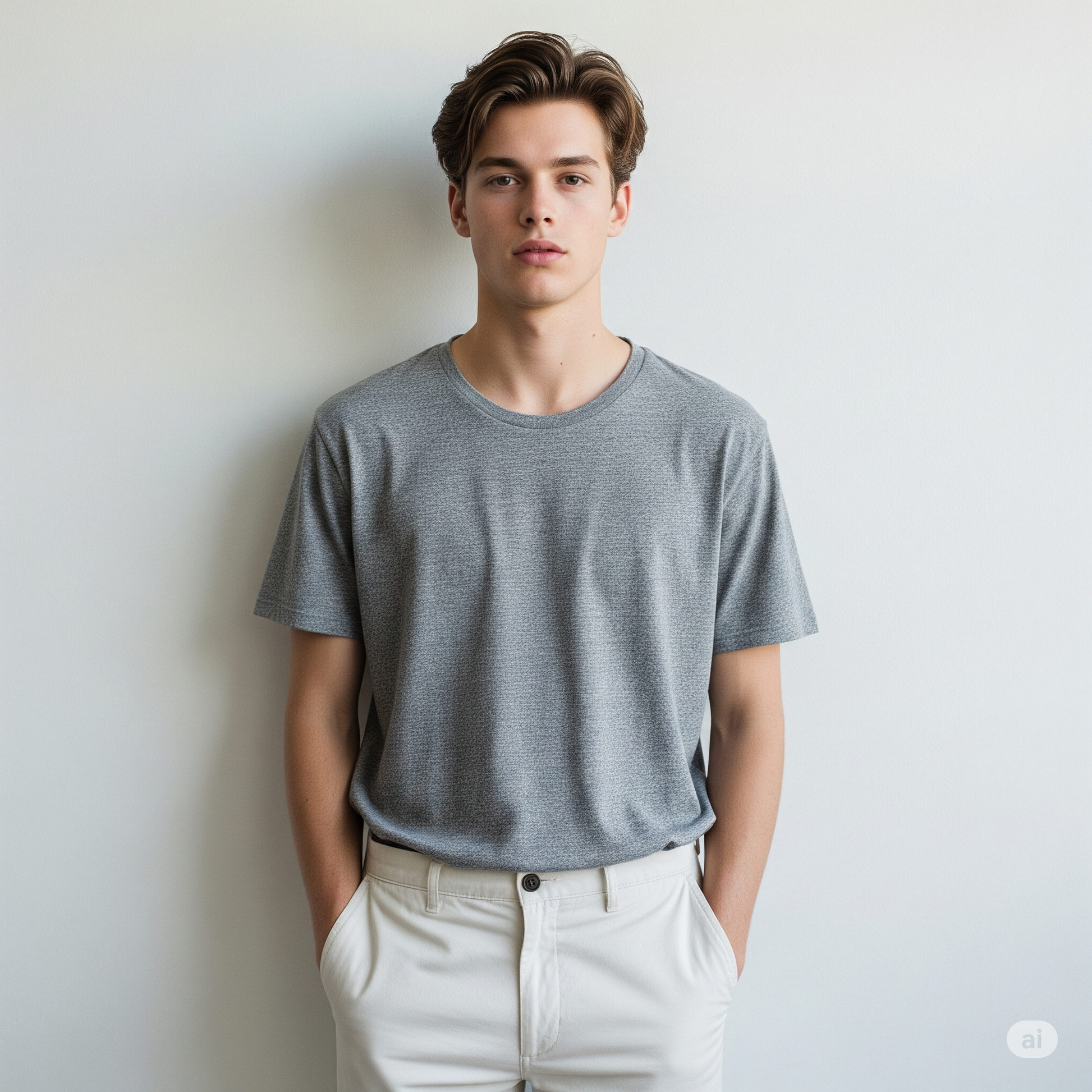 Waffled Men's T-Shirt - Gray