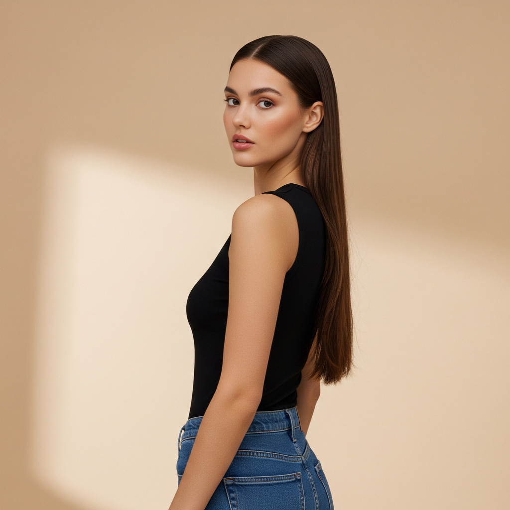 Women's Solid Sleeveless Top - Black