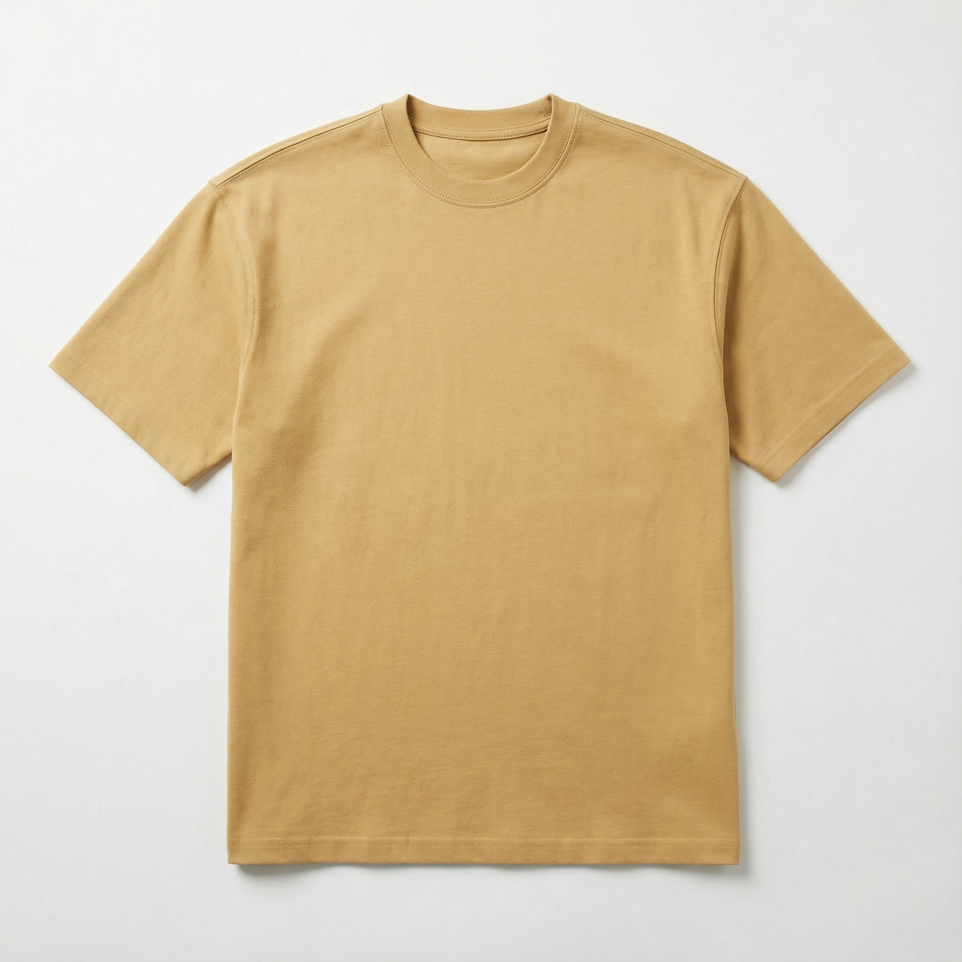 Men’s Urban Elite Vibe Oversized Heavy Cotton T-Shirt – Beige Aura