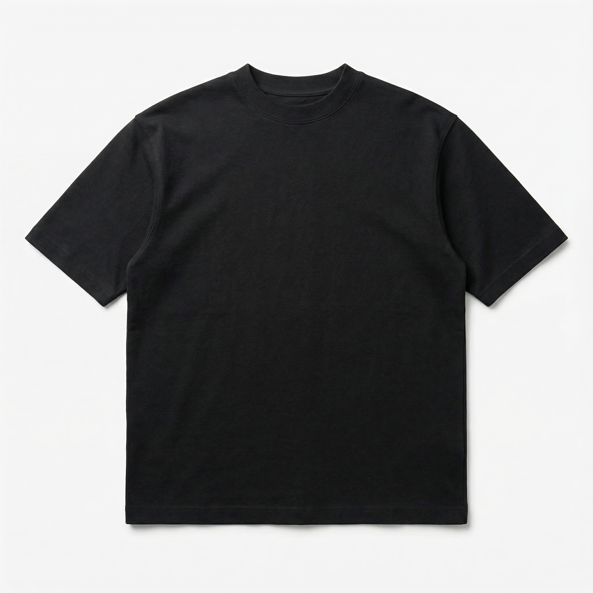 Men’s Urban Classic Drop Shoulder T-Shirt – 240 GSM Heavyweight Cotton, Deep Matte Black