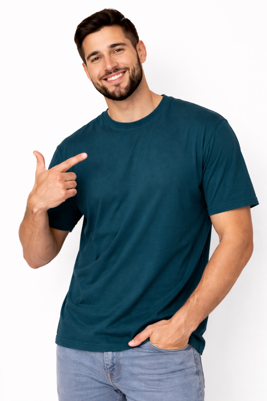 Men’s T-Shirt – Verdant Flow Oversized (Deep teal)