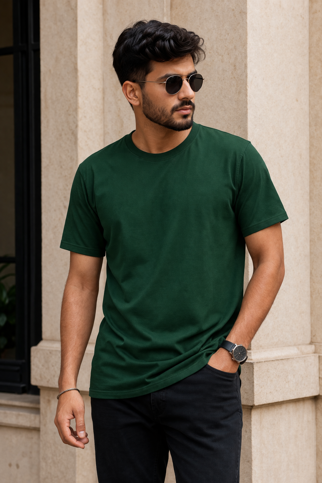 Men’s T-Shirt – Verdant Flow Oversized (Green)