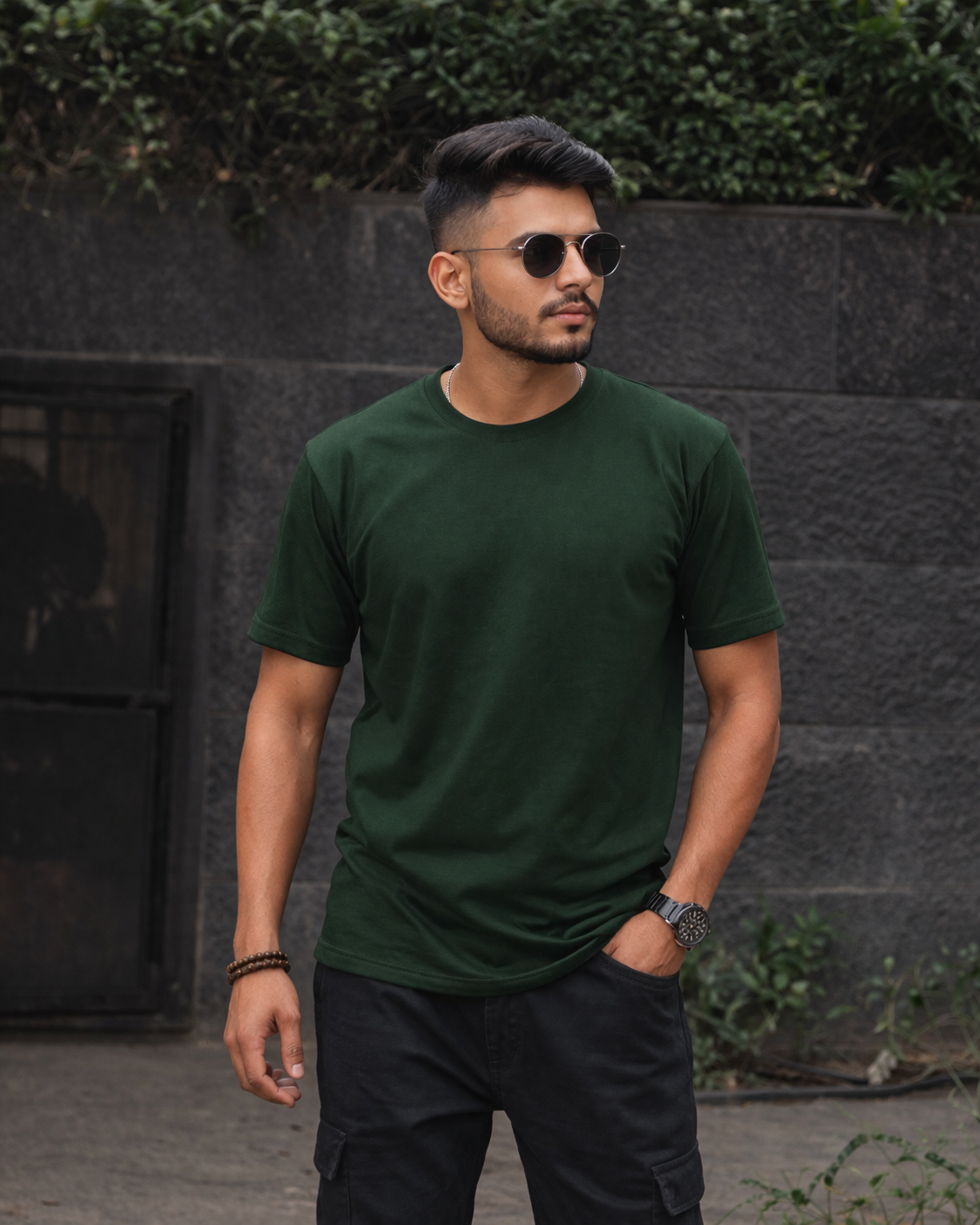 Men’s T-Shirt – Verdant Flow Oversized (Green)