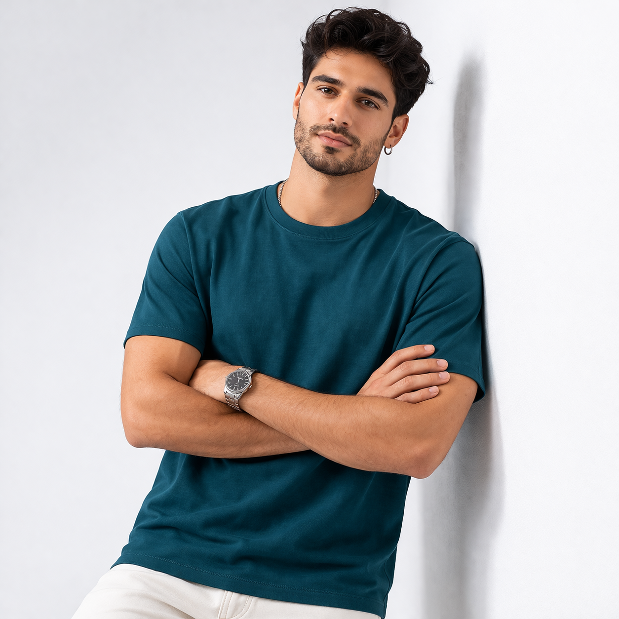Men’s T-Shirt – Verdant Flow Oversized (Deep teal)