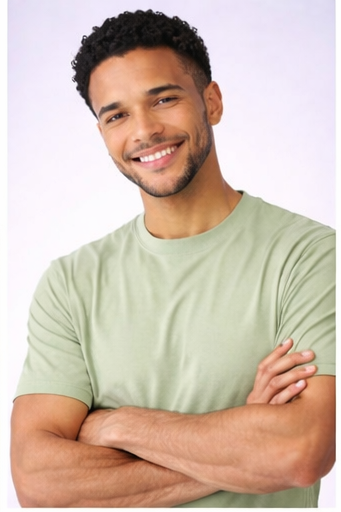 Men’s T-Shirt – Classic Heavy Cotton Oversized (Light Green)